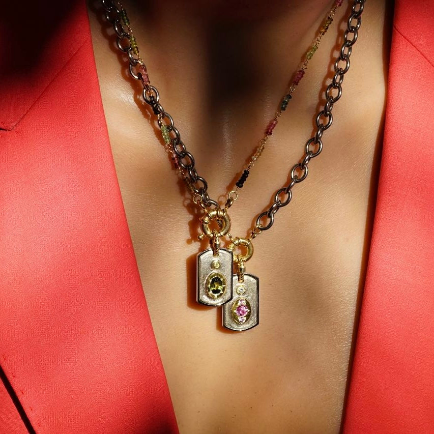 Medium Dog Tag 925 Auras